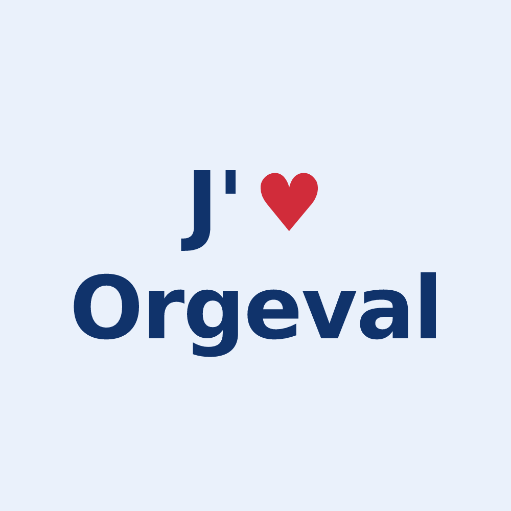 Sticker personnalisé Orgeval — design J'aime Orgeval