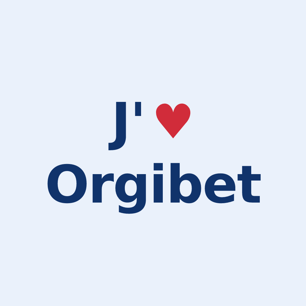 Sticker personnalisé Orgibet — design J'aime Orgibet