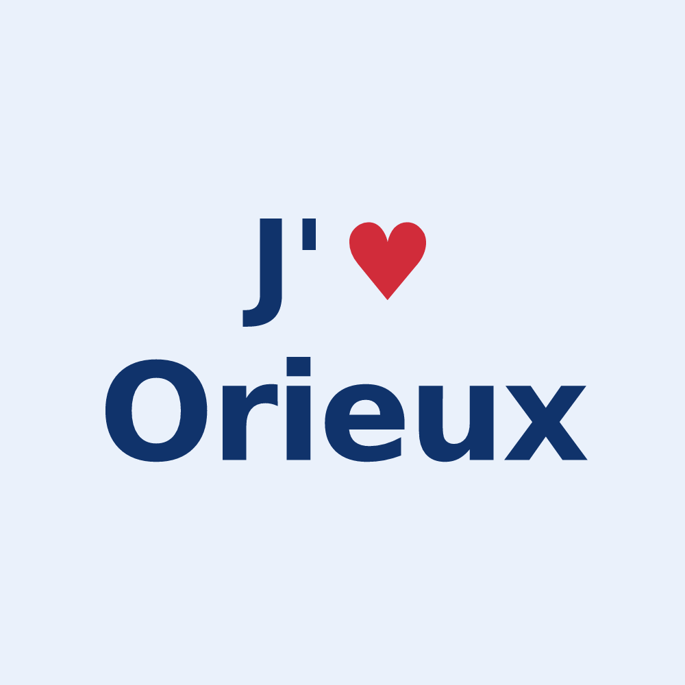 Sticker personnalisé Orieux — design J'aime Orieux