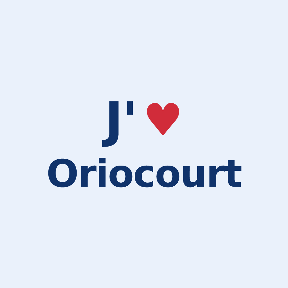 Sticker personnalisé Oriocourt — design J'aime Oriocourt
