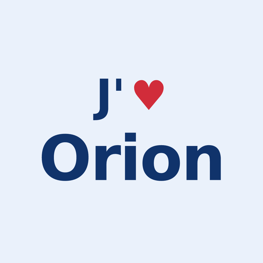 Sticker personnalisé Orion — design J'aime Orion