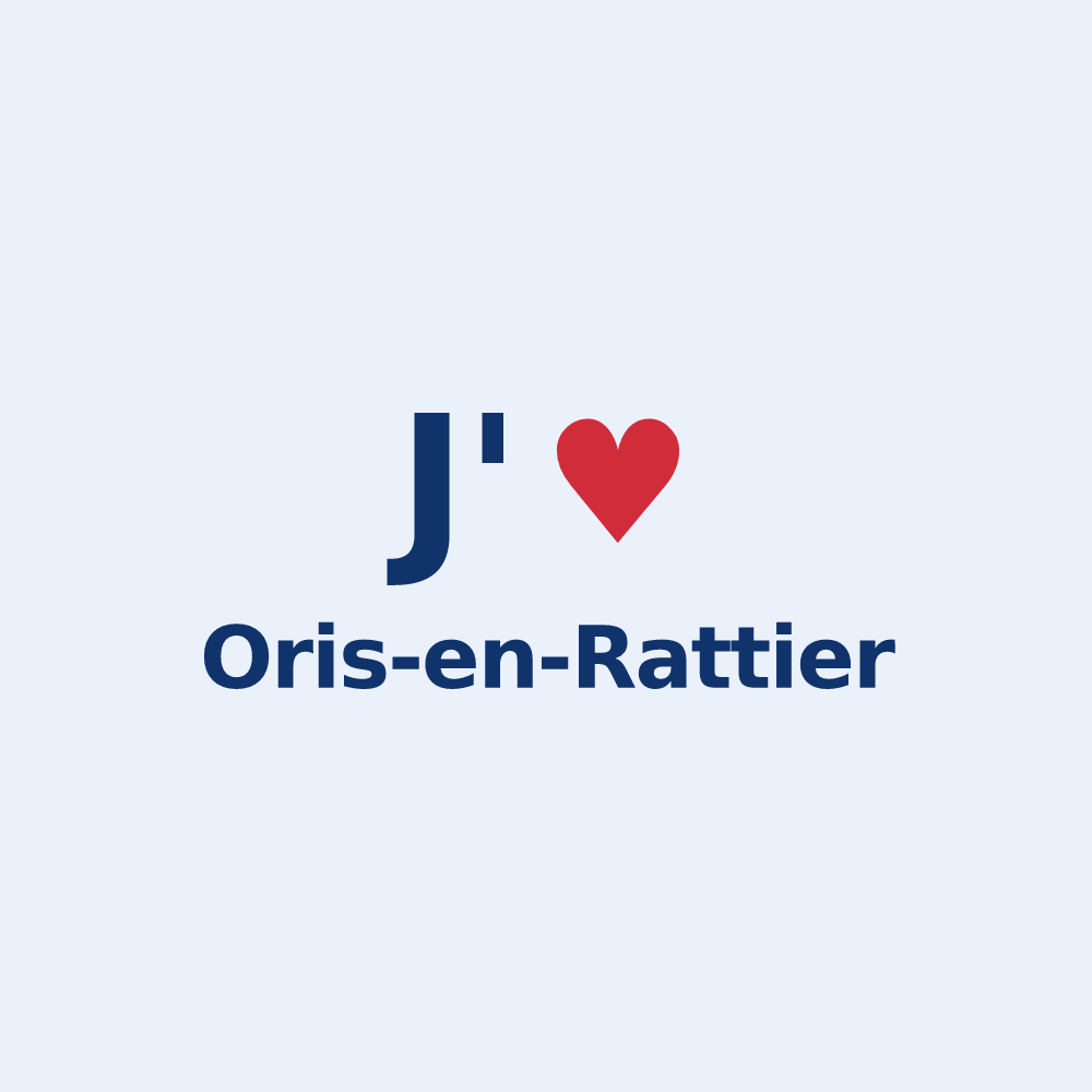 Sticker personnalisé Oris-en-Rattier — design J'aime Oris-en-Rattier