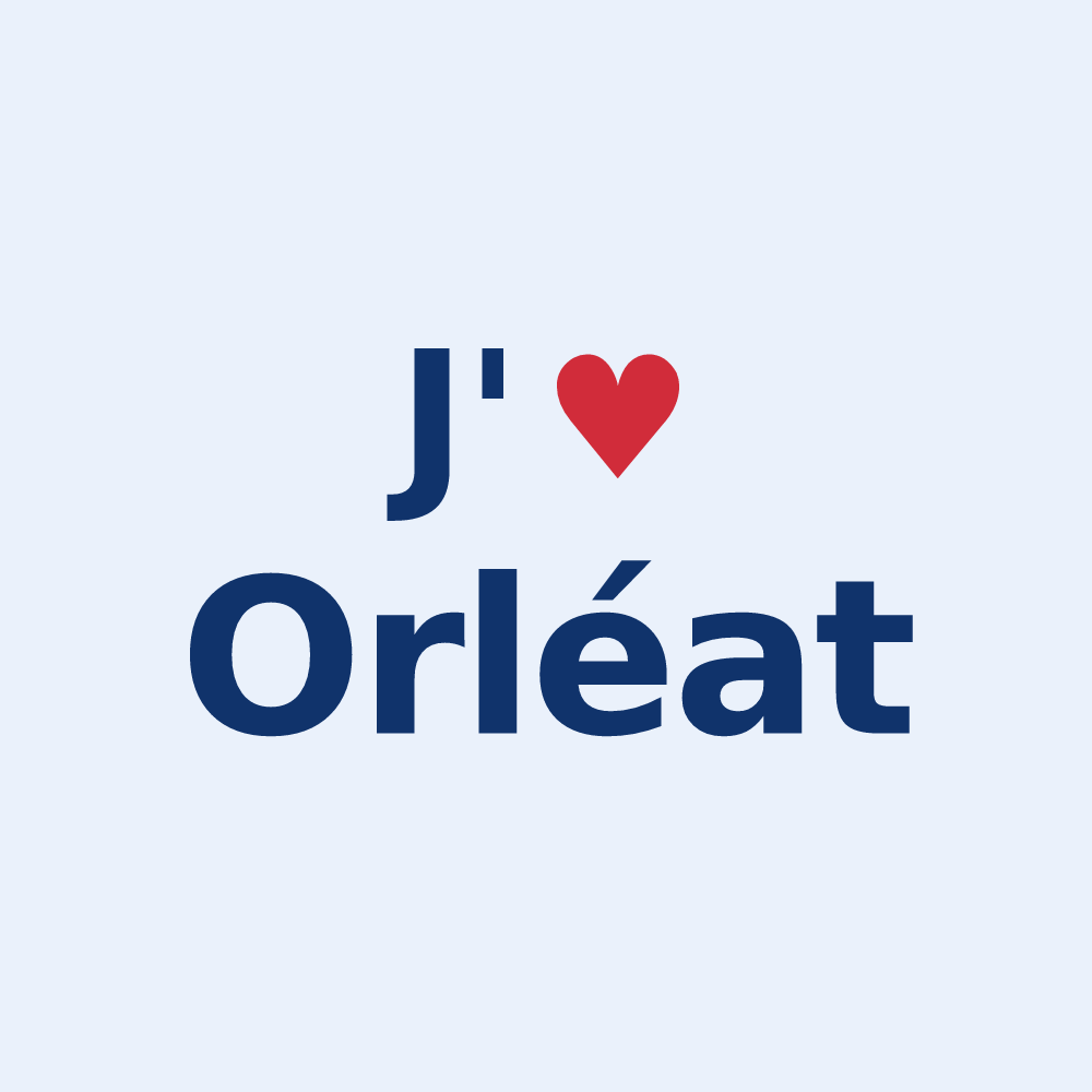 Sticker personnalisé Orléat — design J'aime Orléat