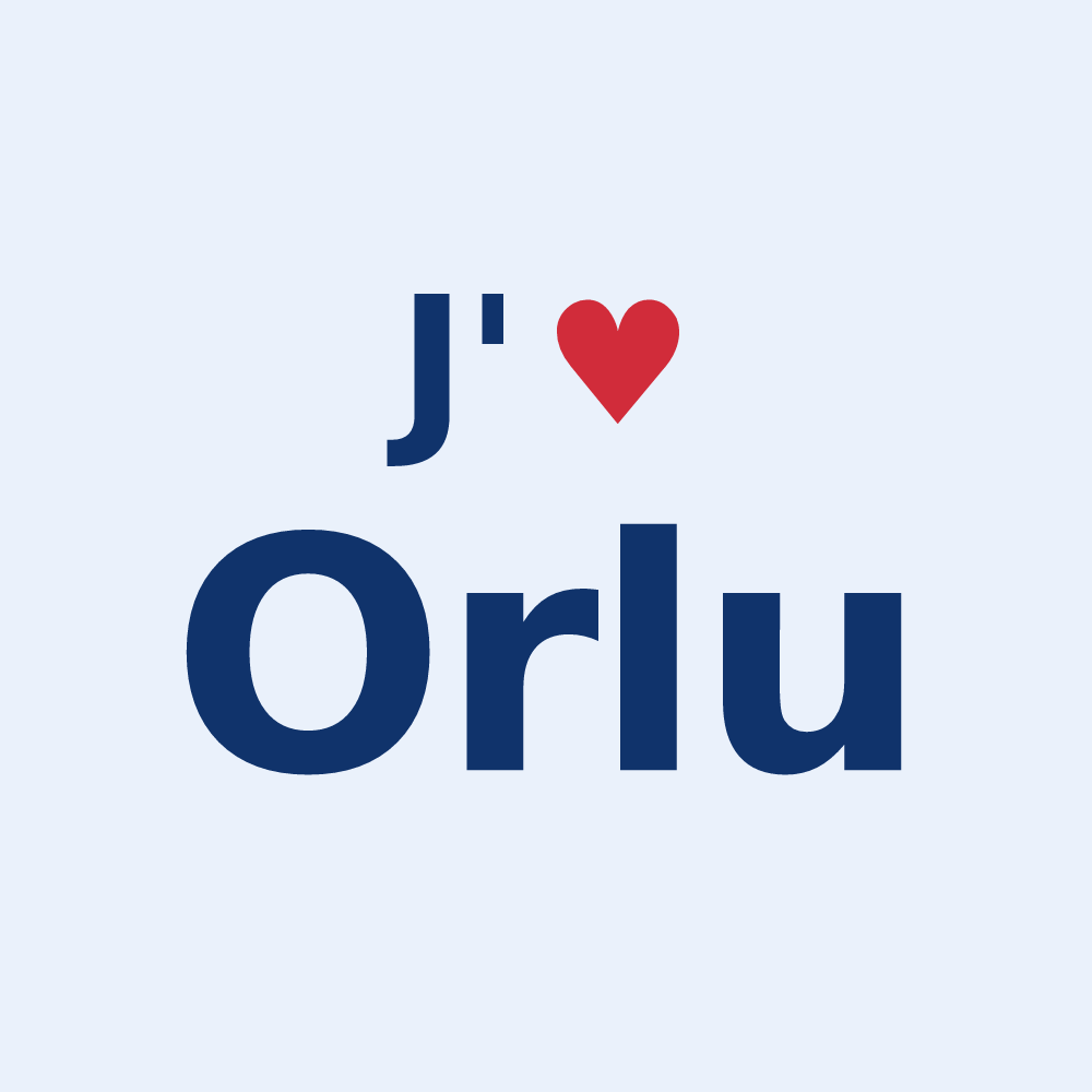 Sticker personnalisé Orlu — design J'aime Orlu
