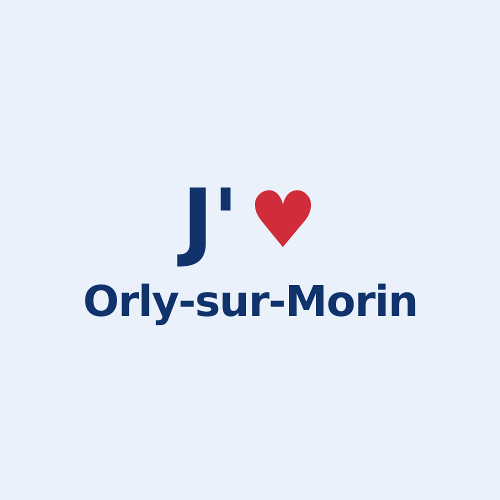 Sticker personnalisé Orly-sur-Morin — design J'aime Orly-sur-Morin