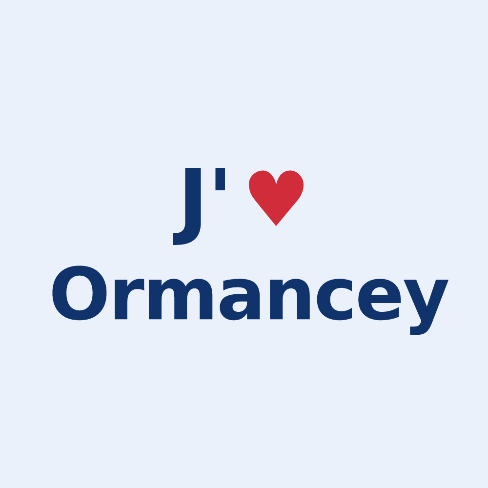 Sticker personnalisé Ormancey — design J'aime Ormancey