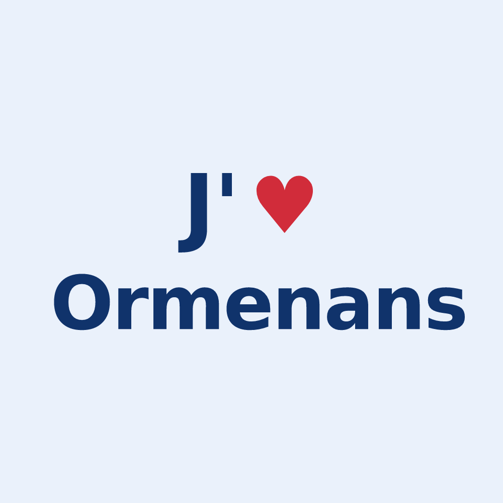 Sticker personnalisé Ormenans — design J'aime Ormenans