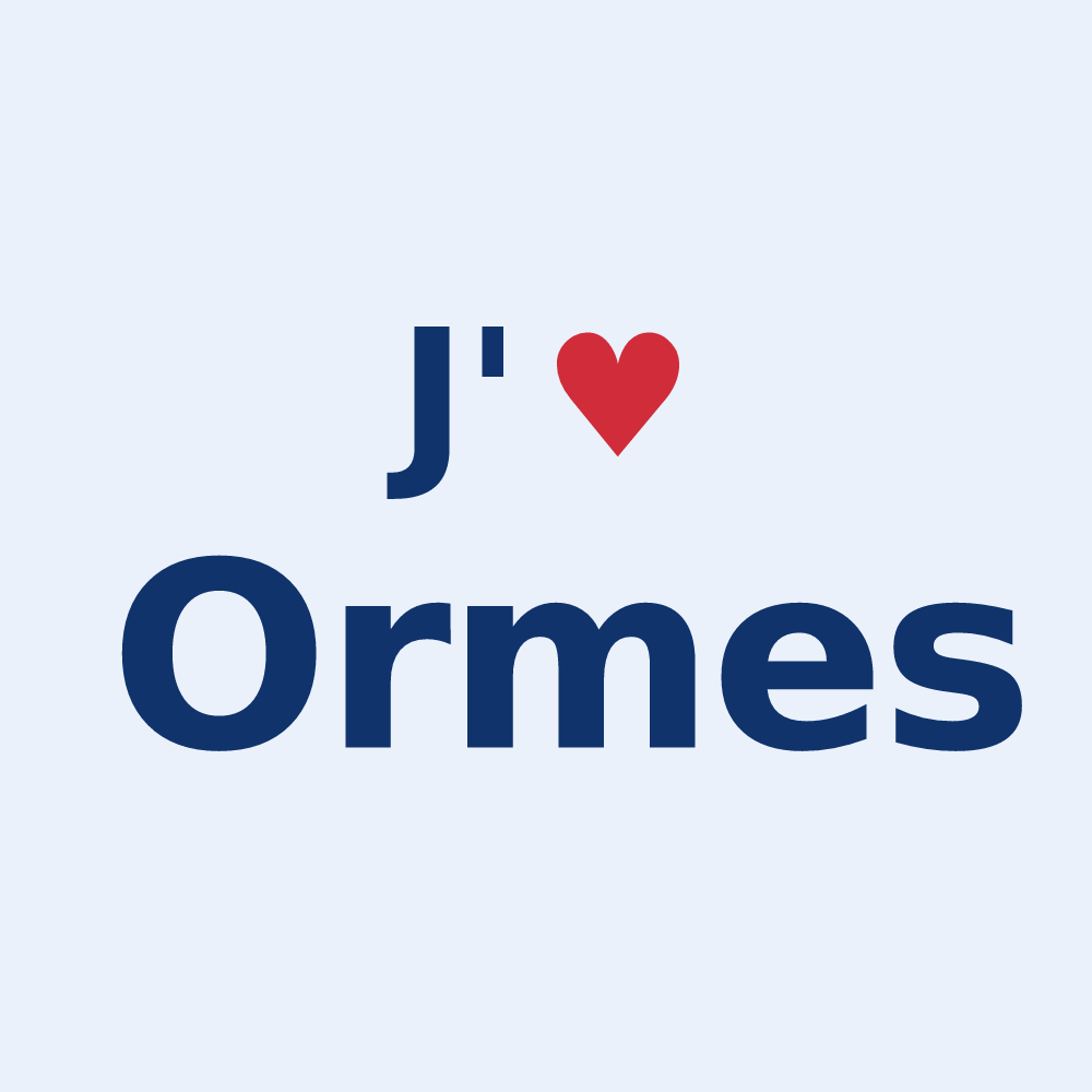 Sticker personnalisé Ormes — design J'aime Ormes