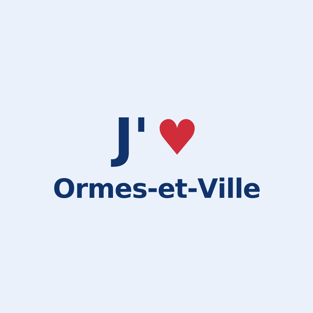 Sticker personnalisé Ormes-et-Ville — design J'aime Ormes-et-Ville