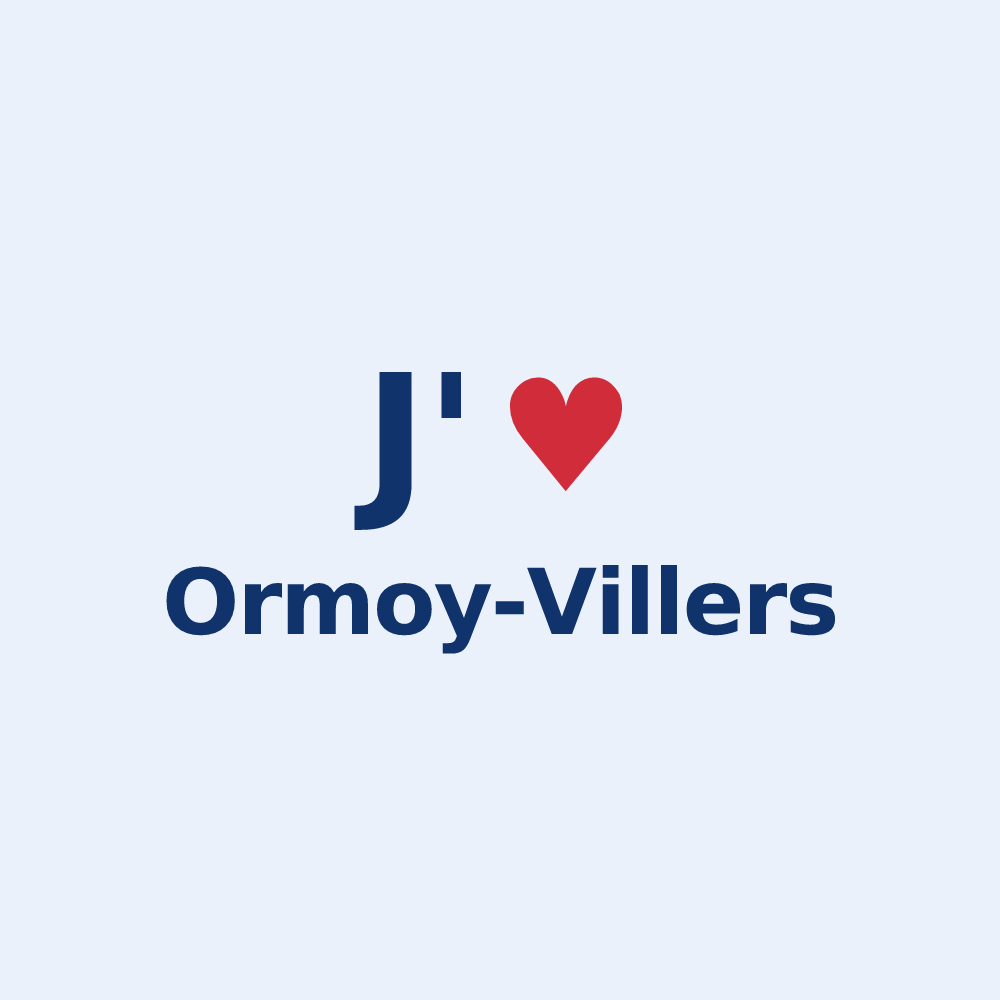 Sticker personnalisé Ormoy-Villers — design J'aime Ormoy-Villers