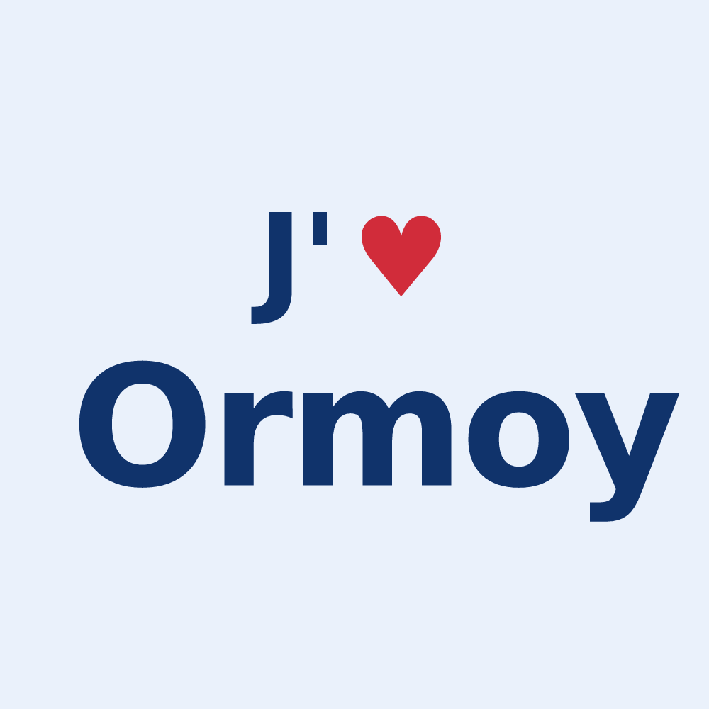 Sticker personnalisé Ormoy — design J'aime Ormoy