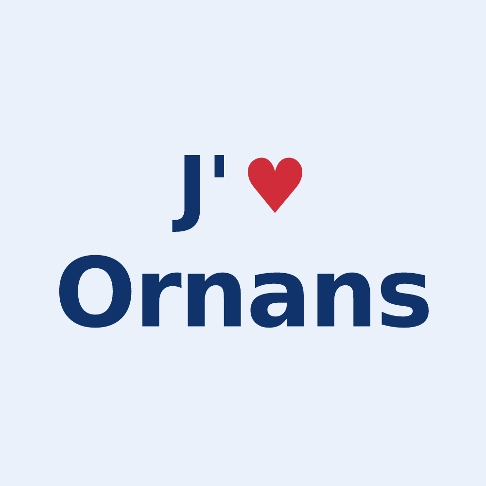 Sticker personnalisé Ornans — design J'aime Ornans
