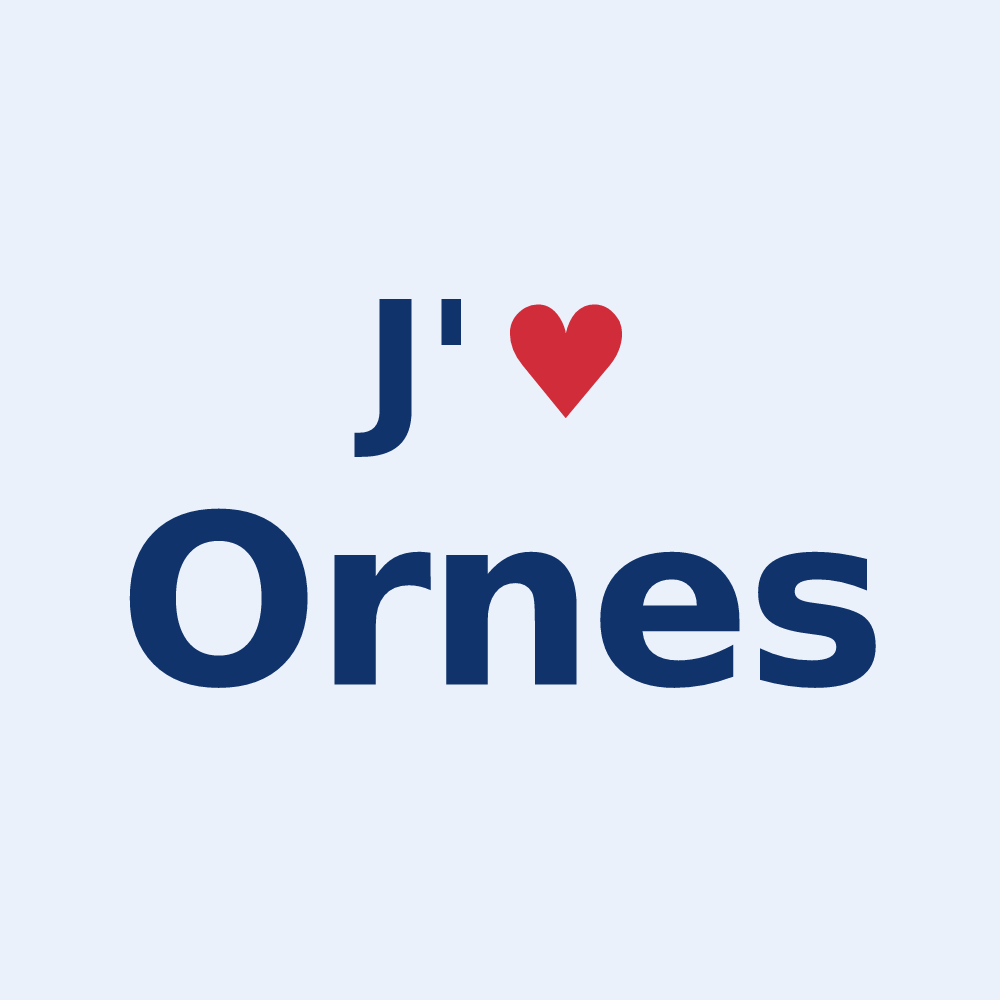 Sticker personnalisé Ornes — design J'aime Ornes