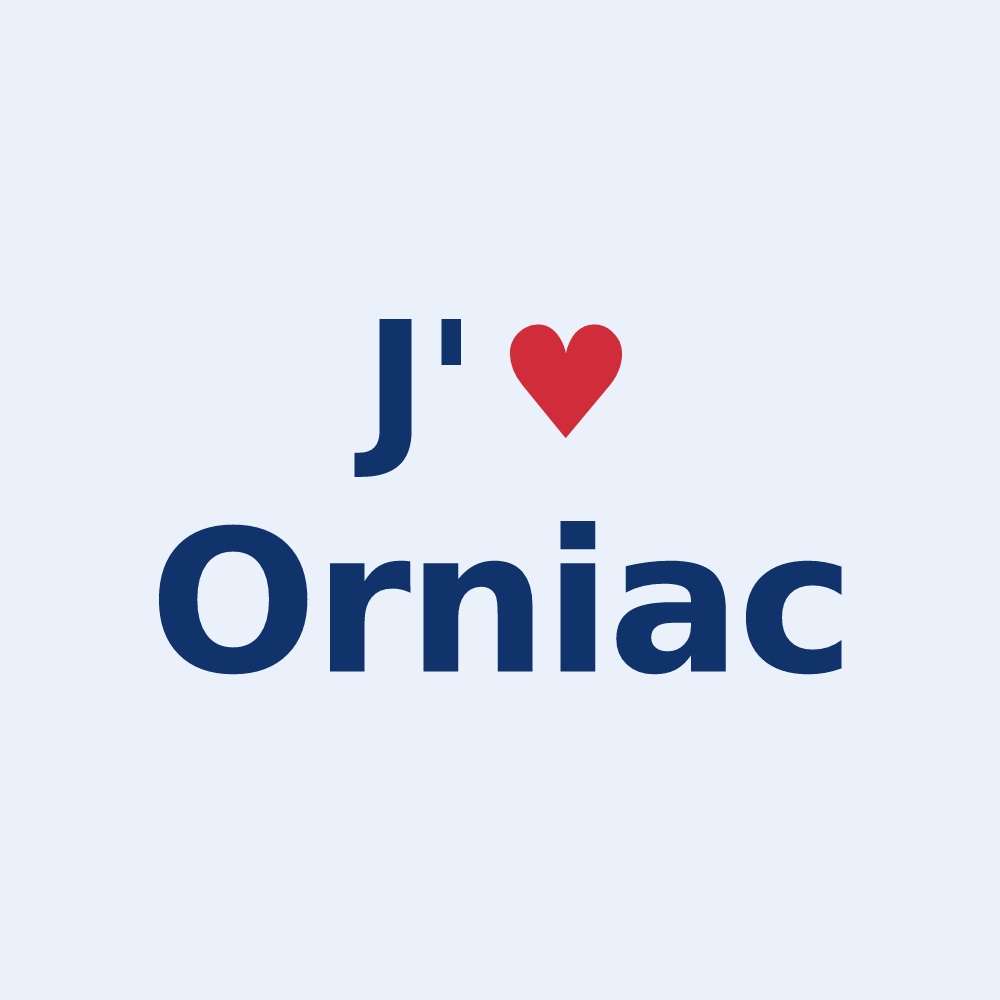 Sticker personnalisé Orniac — design « J'aime Orniac » imprimé sur le sticker