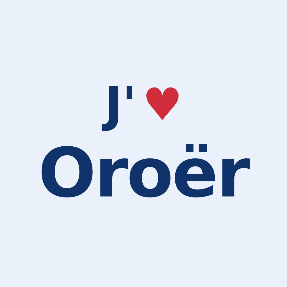 Sticker personnalisé Oroër — design J'aime Oroër
