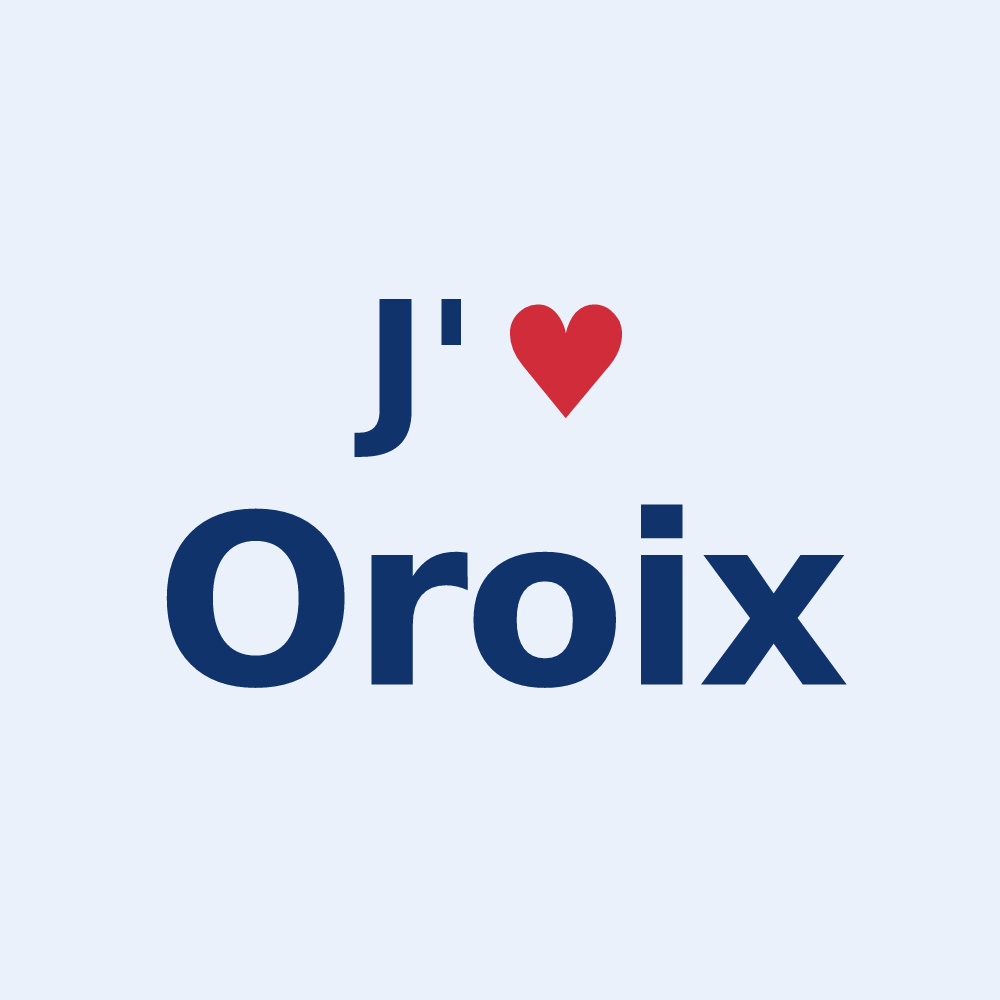 Sticker personnalisé Oroix — design J'aime Oroix