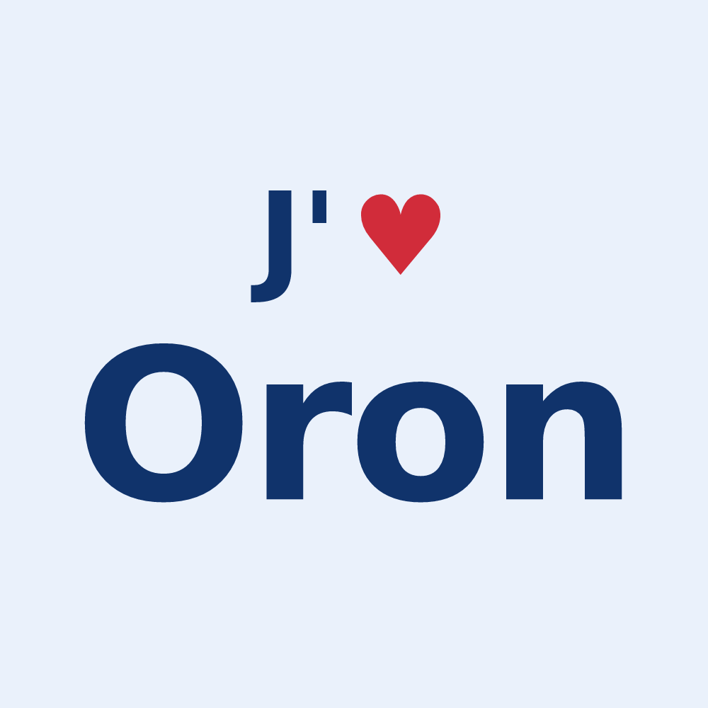 Sticker personnalisé Oron — design J'aime Oron