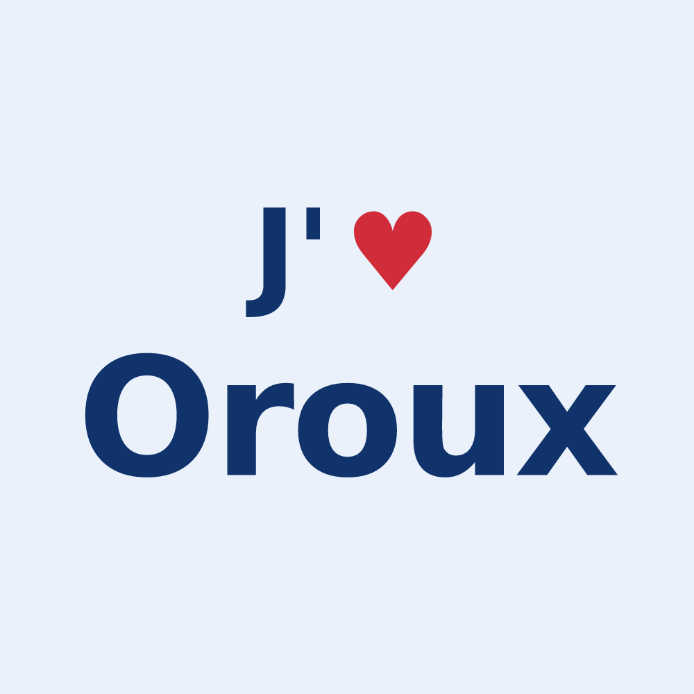 Sticker personnalisé Oroux — design J'aime Oroux