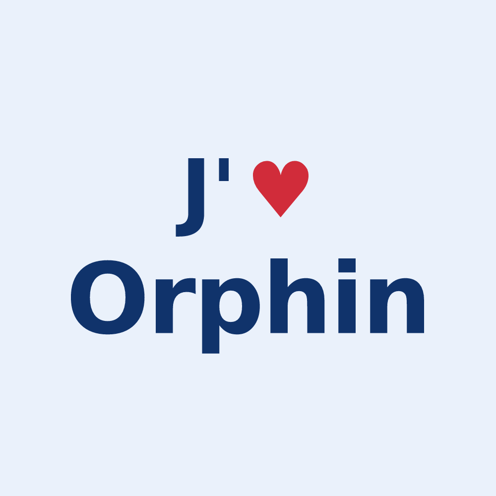 Sticker personnalisé Orphin — design J'aime Orphin