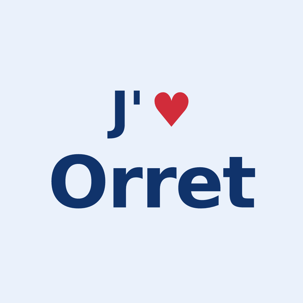 Sticker personnalisé Orret — design J'aime Orret