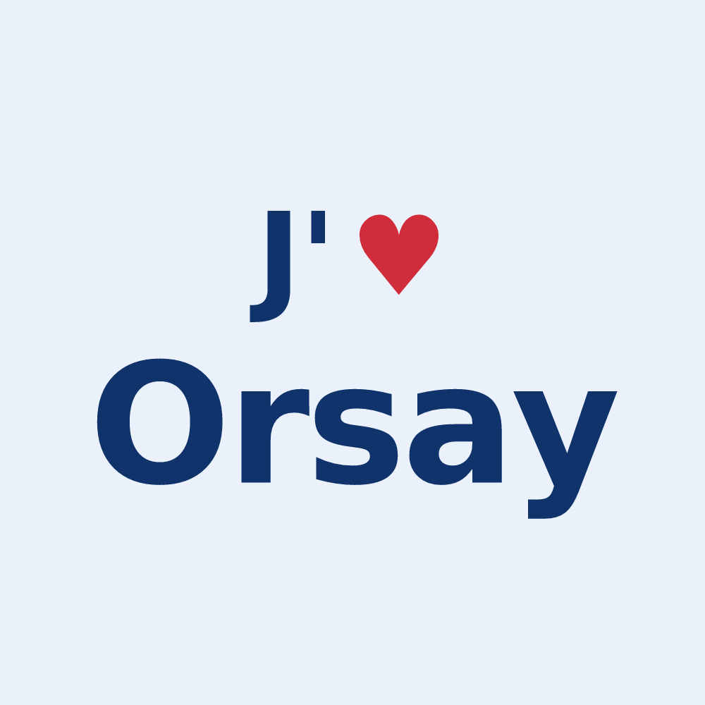 Sticker personnalisé Orsay — design J'aime Orsay