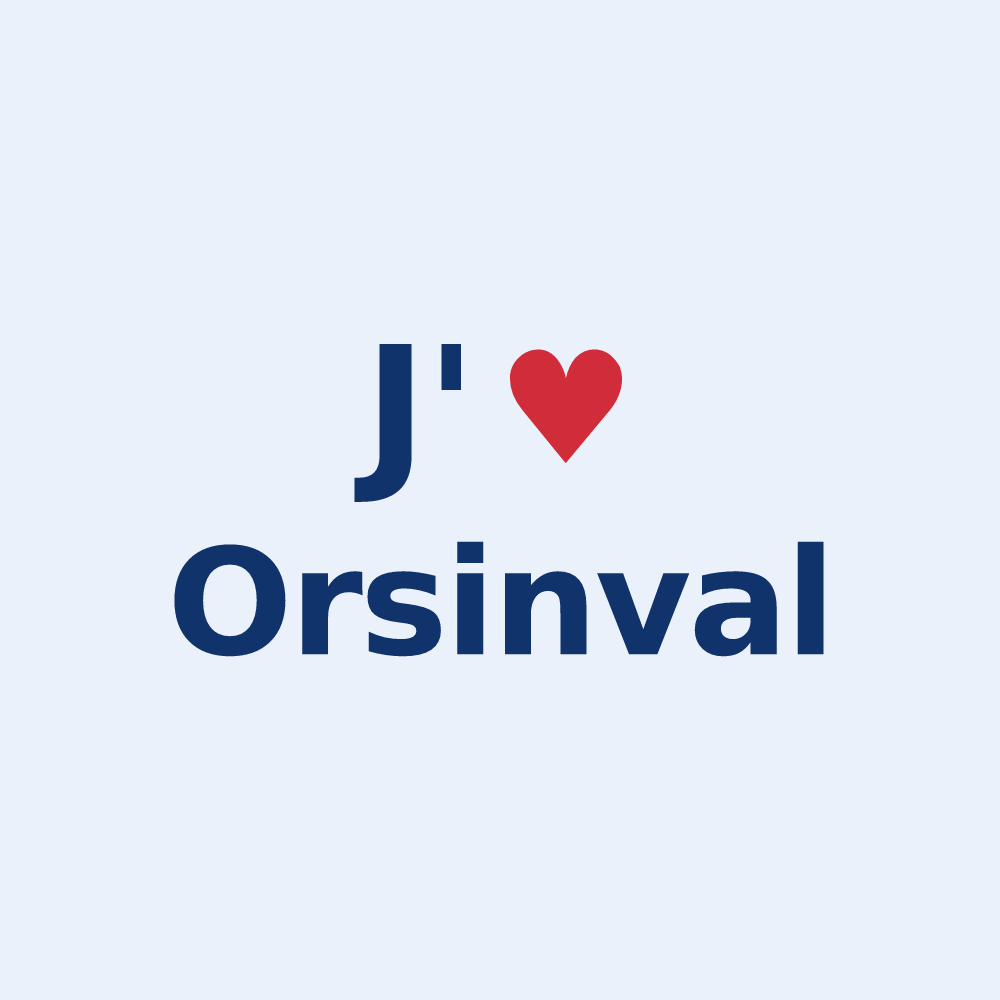 Sticker personnalisé Orsinval — design J'aime Orsinval