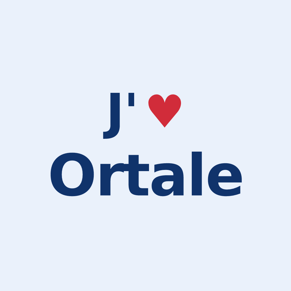 Sticker personnalisé Ortale — design J'aime Ortale