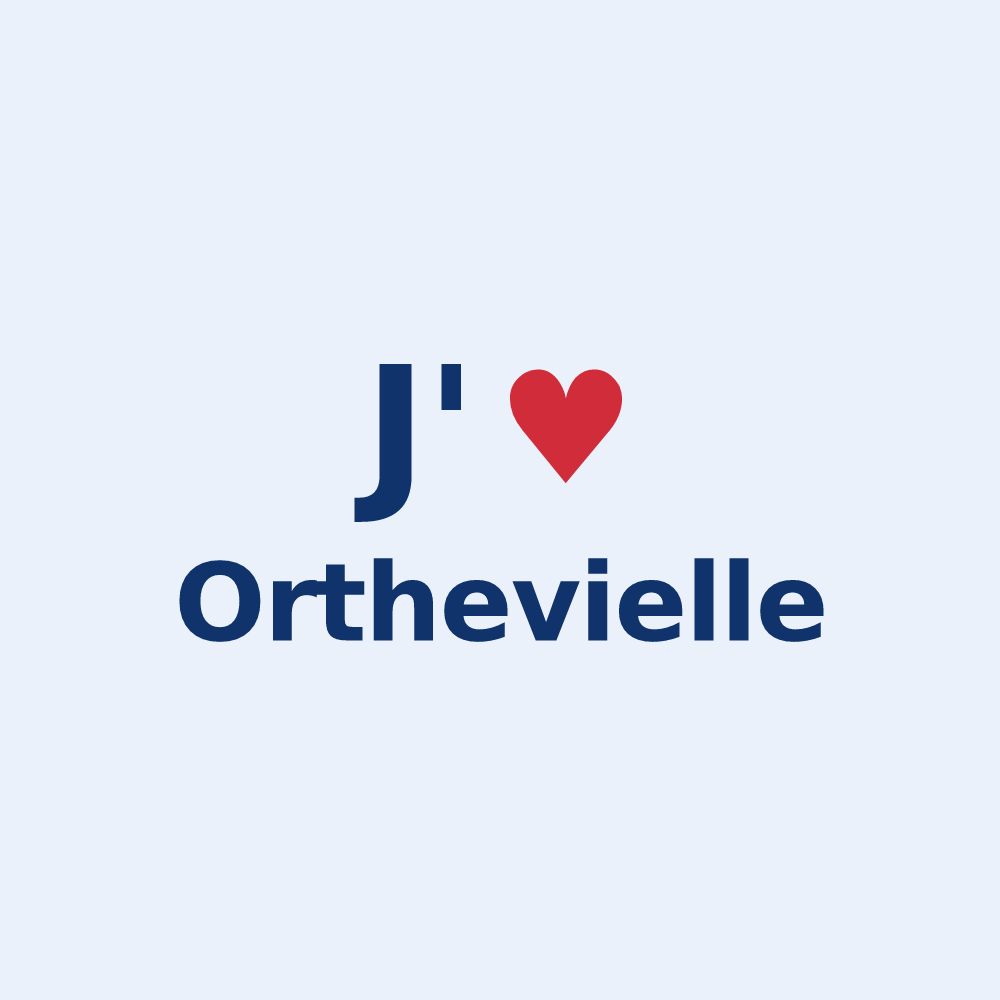 Sticker personnalisé Orthevielle — design J'aime Orthevielle