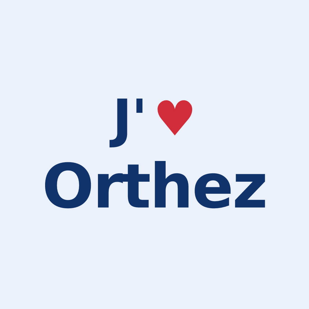 Sticker personnalisé Orthez — design J'aime Orthez