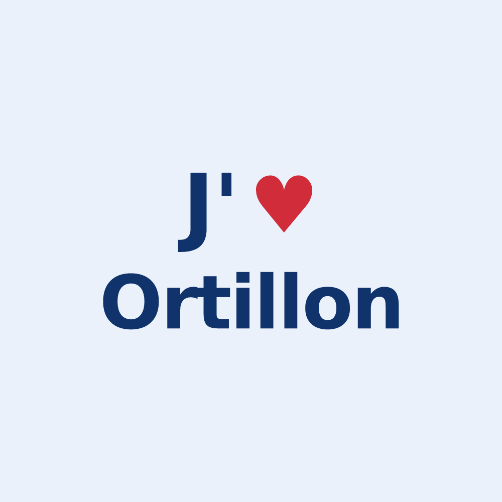 Sticker personnalisé Ortillon — design J'aime Ortillon