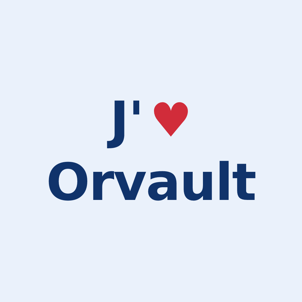 Sticker personnalisé Orvault — design J'aime Orvault