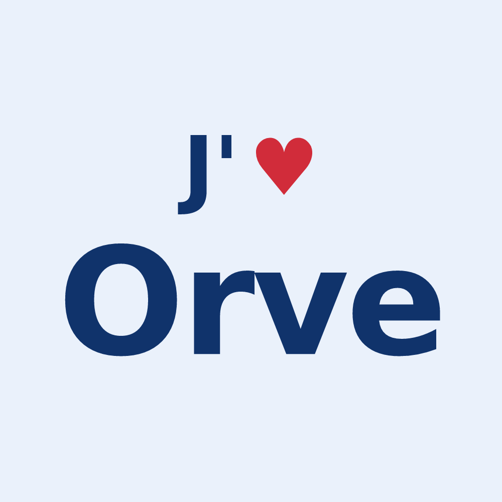 Sticker personnalisé Orve — design J'aime Orve