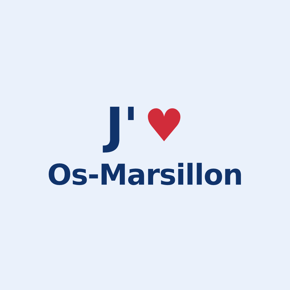 Sticker personnalisé Os-Marsillon — design J'aime Os-Marsillon