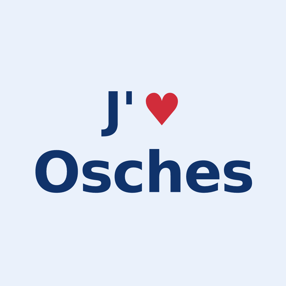 Sticker personnalisé Osches — design J'aime Osches