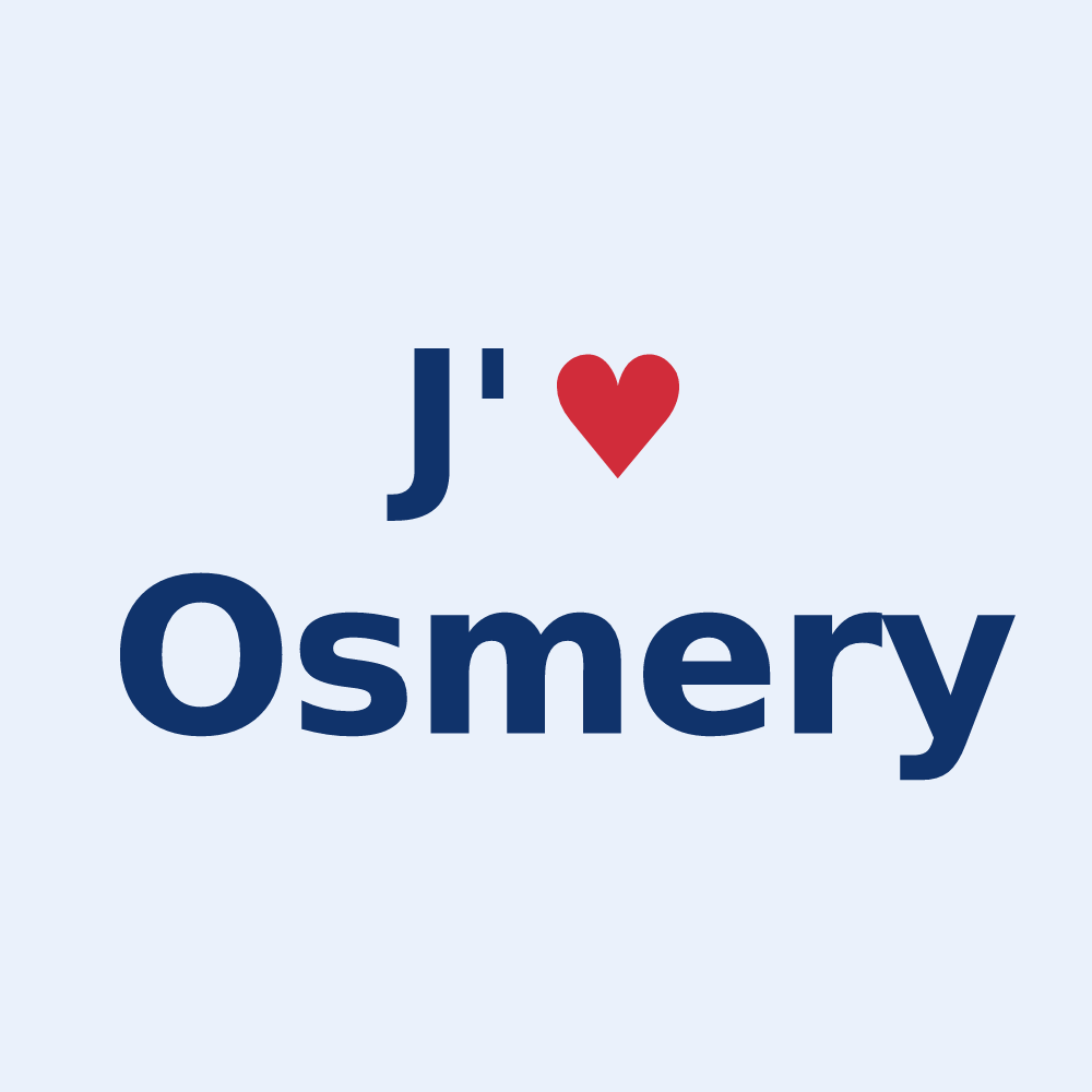 Sticker personnalisé Osmery — design J'aime Osmery