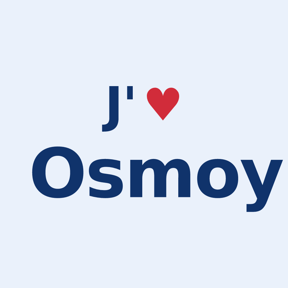 Sticker personnalisé Osmoy — design J'aime Osmoy