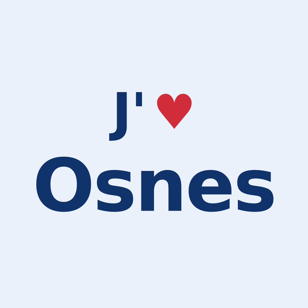 Sticker personnalisé Osnes — design J'aime Osnes