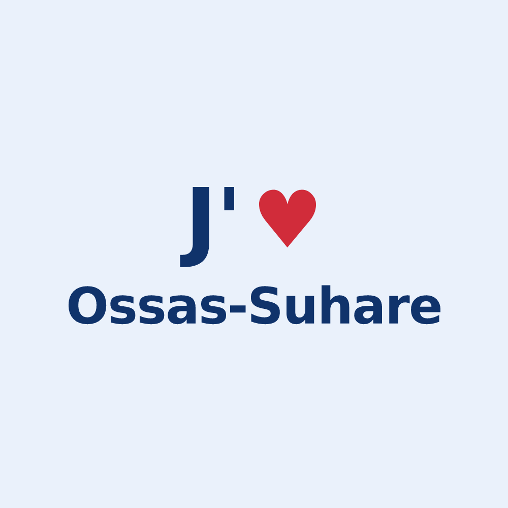 Sticker personnalisé Ossas-Suhare — design J'aime Ossas-Suhare