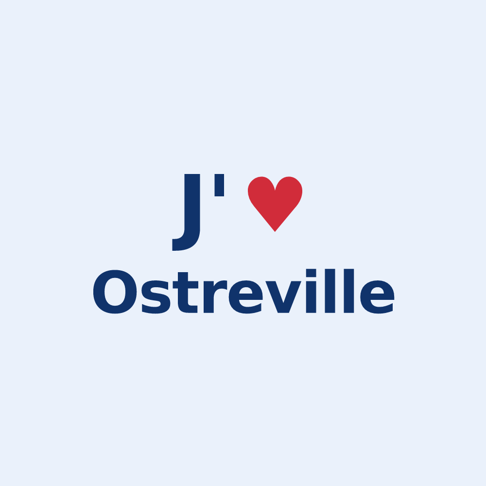 Sticker personnalisé Ostreville — design J'aime Ostreville