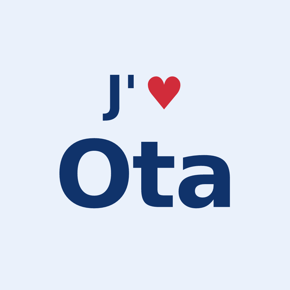 Sticker personnalisé Ota — design J'aime Ota