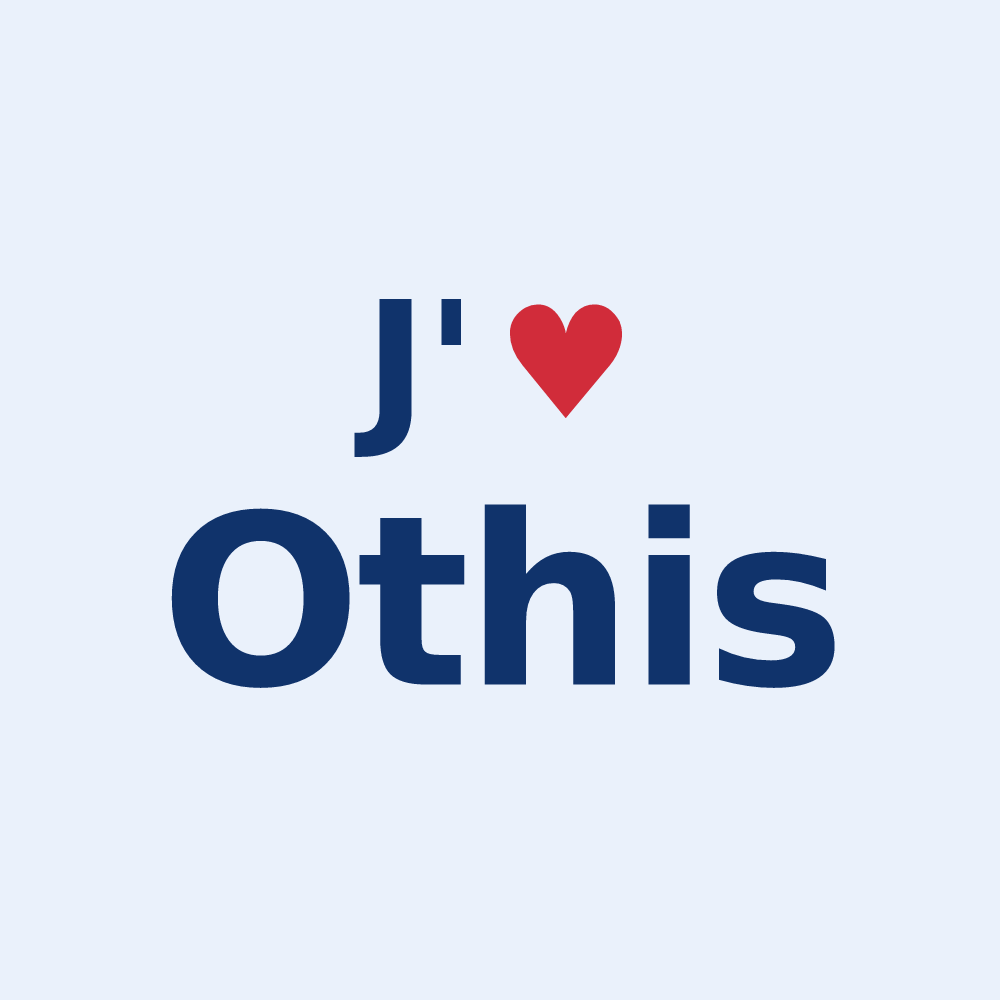 Sticker personnalisé Othis — design « J'aime Othis » imprimé sur le sticker