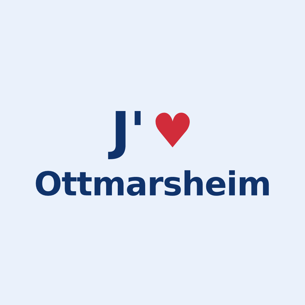 Sticker personnalisé Ottmarsheim — design J'aime Ottmarsheim