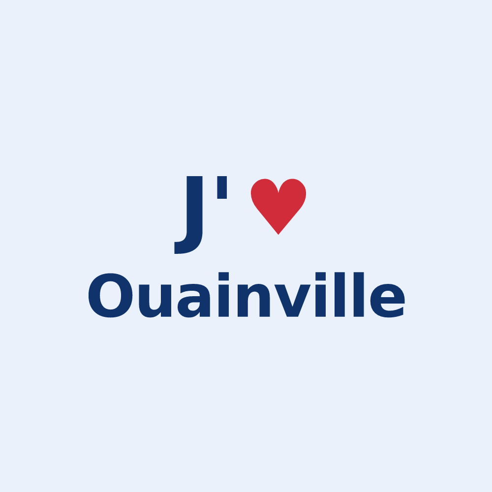 Sticker personnalisé Ouainville — design J'aime Ouainville
