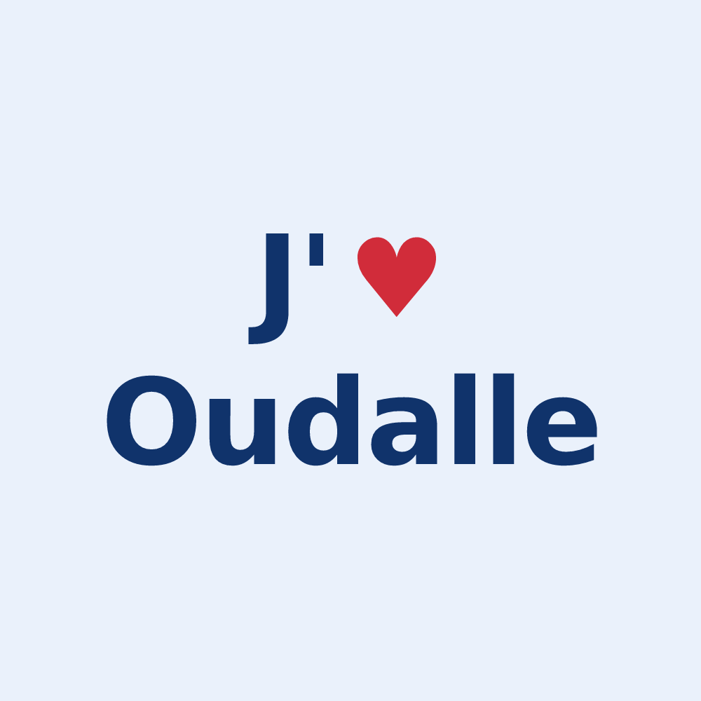 Sticker personnalisé Oudalle — design J'aime Oudalle