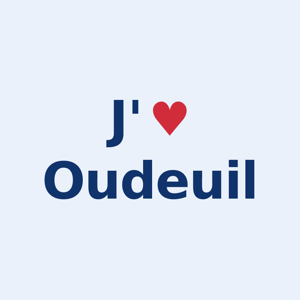 Sticker personnalisé Oudeuil — design J'aime Oudeuil