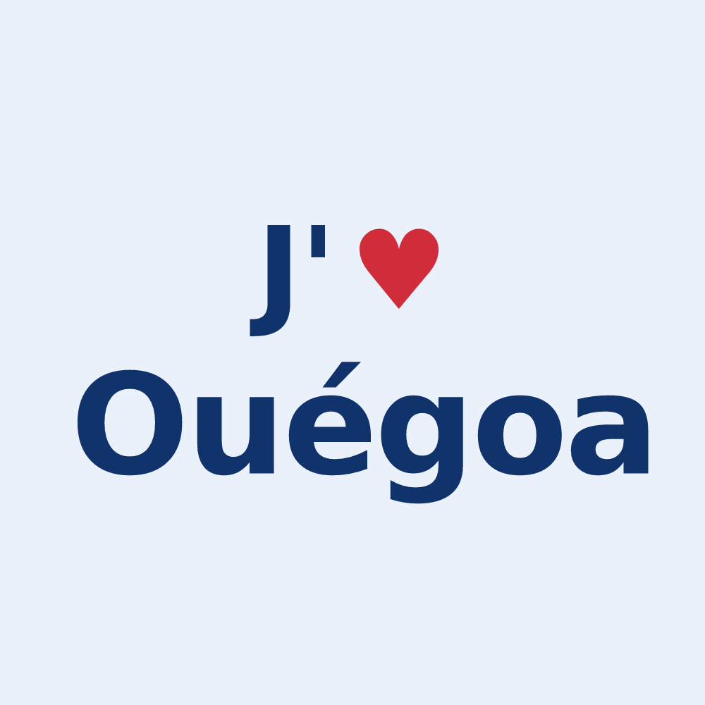 Sticker personnalisé Ouégoa — design J'aime Ouégoa