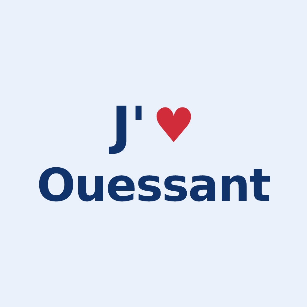 Sticker personnalisé Ouessant — design J'aime Ouessant