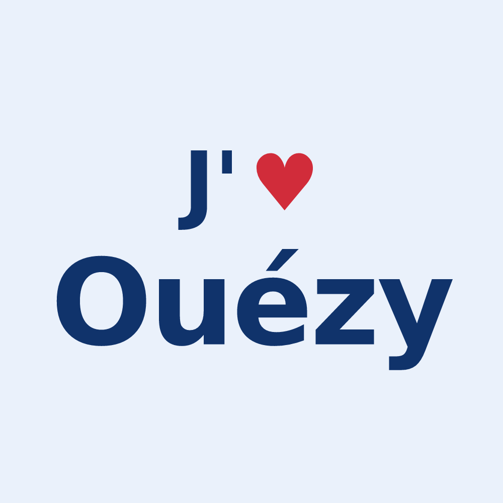 Sticker personnalisé Ouézy — design J'aime Ouézy