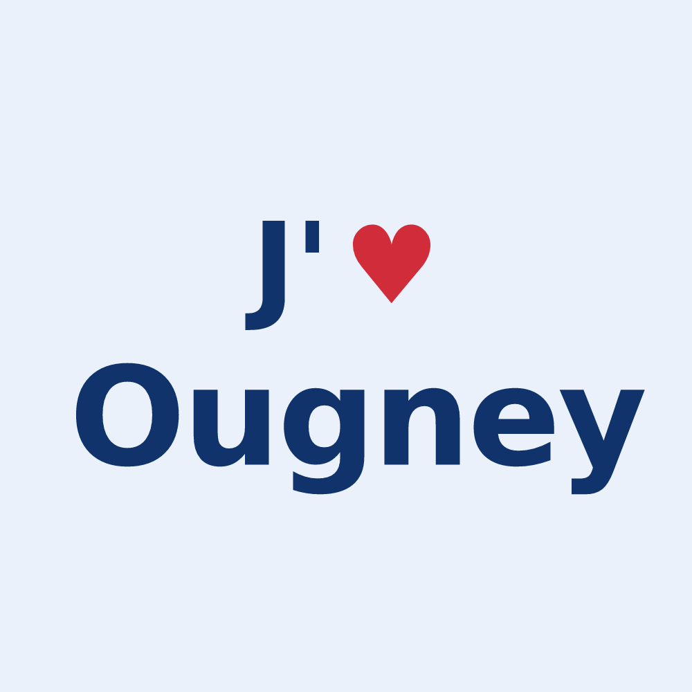 Sticker personnalisé Ougney — design J'aime Ougney