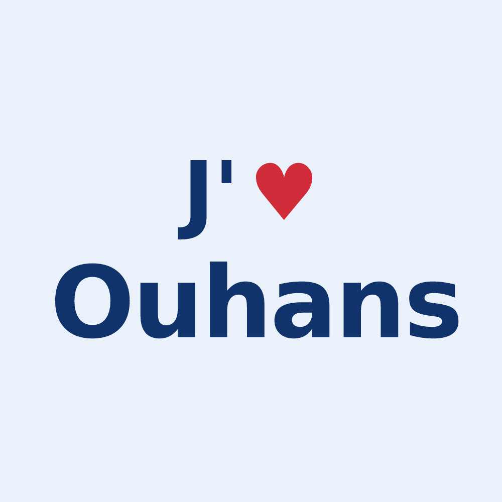 Sticker personnalisé Ouhans — design J'aime Ouhans